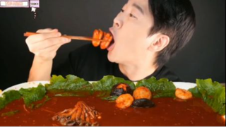 Hải sản cay phần cuối #mukbang