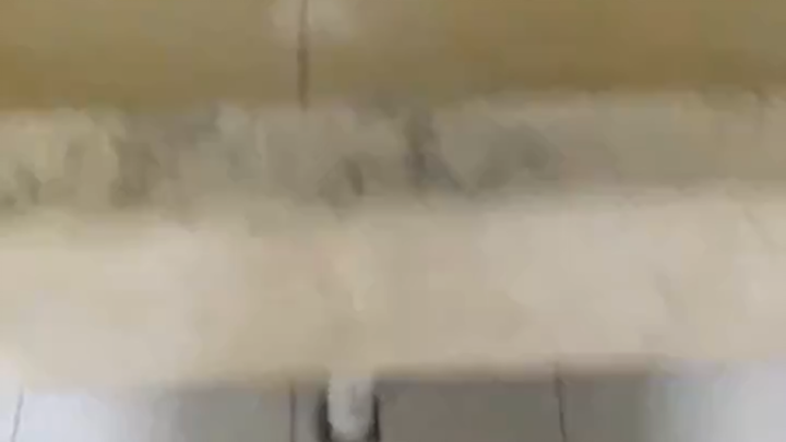 The dormitory faucet is making a pleasurable sound.