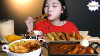 Tokbokki 2 vị. đồ chiên ăn kèm 4 #amthuc
