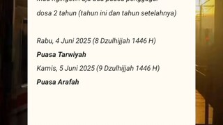 Besok Arafah, niatnya ada di penjelasan yh