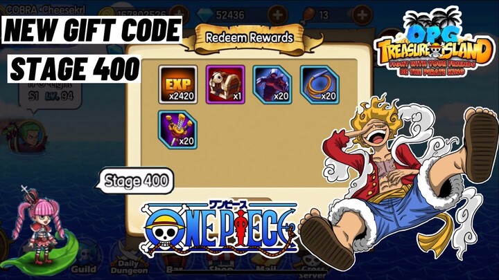 New Gift Code + Skypiea Vines Stage 400! OPG: Treasure Island Mobile