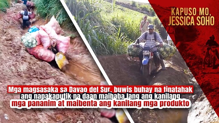 Mga magsasaka, tinatahak ang maputik na daan para mabenta ang mga pananim | Kapuso Mo, Jessica Soho