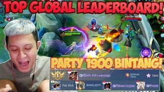 RASANYA LAWAN PLAYER NOMOR 1 DI MOBILE LEGENDS !! TOP GLOBAL LEADERBOARD 1900 BINTANG !