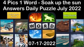 4 Pics 1 Word - Soak up the sun - 17 July 2022 - Answer Daily Puzzle + Bonus Puzzle