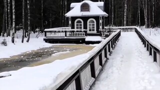 January in Russia.Visiting the Volga River Source