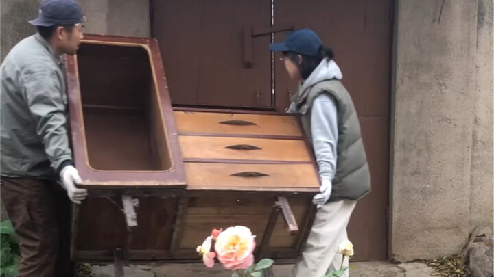 50淘的旧柜子改造 差点被当柴烧了