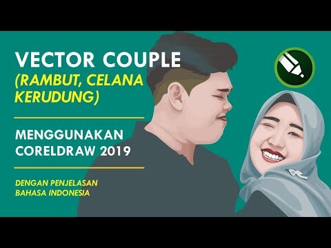 BELAJAR VECTOR COUPLE (KERUDUNG RAMBUT DAN CELANA) (TAHAP 1)
