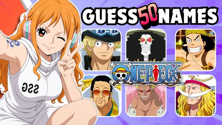 GUESS 50 ONE PIECE CHARACTERS  | EASY - HARD ⚡| Anime Quiz