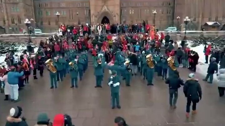 Rock on the New Long March at Ottawa Square, Canada
