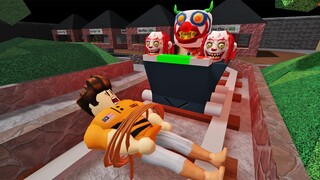 Badut Jahat Nak Bunuh Horangi!!! [Escape The Theme Park! Obby!] (Roblox Malaysia)
