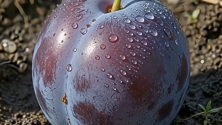 Nature’s sweetest masterpiece 💜✨ #AIvideo #AIGenerated #Plum #Fruit #Satisfying #Nature