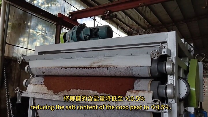 Specialized equipment for the desalination and dewatering of coconut coir