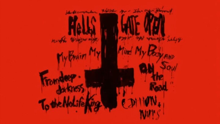 "The blood-red inverted cross raises the flag of blasphemy"