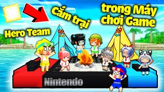 MRVIT THỬ THÁCH 24 GIỜ CẮM TRẠI TRONG MÁY CHƠI GAME MINI WORLD* HERO TEAM SỐNG TRONG MÁY NINTENDO