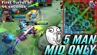 Laptrip😂 7 kami sa mid with Estes Rattan Dragon | MLBB FUN CHALLENGE | MOBILE LEGENDS: BANG BANG