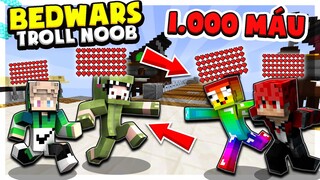 KHANGG BEDWARS THỬ THÁCH 1000 MÁU CÙNG NOOB TEAM PVP VÀ CÁI KẾT *MINECRAFT 1000 MÁU TROLL NOOB