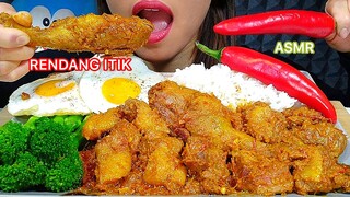 EATING DUCK RENDANG / RENDANG ITIK + EGGS + HOT CHILLI + BROCCOLI ASMR Eating Sounds