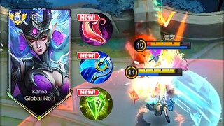 NEW KARINA BEST 1 HIT COMBO BUILD!!🔥 ( karina best build 2024 ) - MLBB