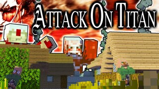 Monster School : ATTACK ON TITAN Villager's Village destroyed Part 1 - TooHow Minecraft Animation