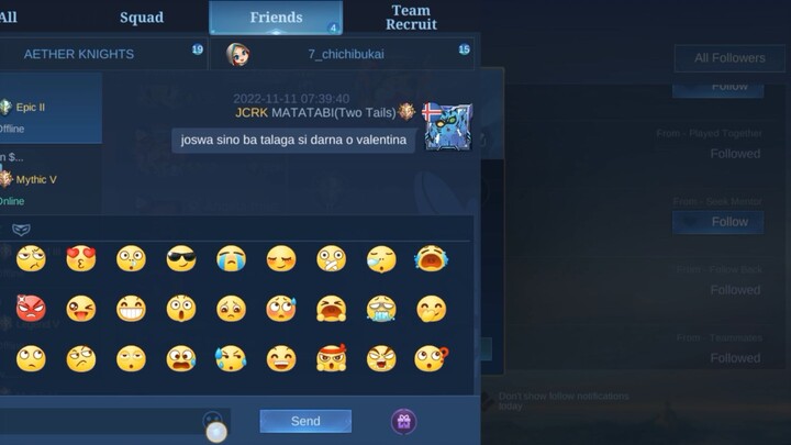 Galawang JINCHUURIKI 😂Chatting my Random Friends in MLBB