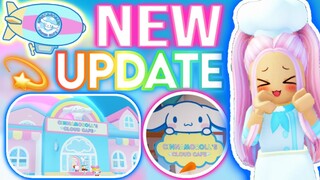 NEW UPDATE & MINIGAME OUT NOW IN HELLO KITTY CAFE! CINNAMOROLL UPDATE!!! :O ROBLOX Sanrio Cafe