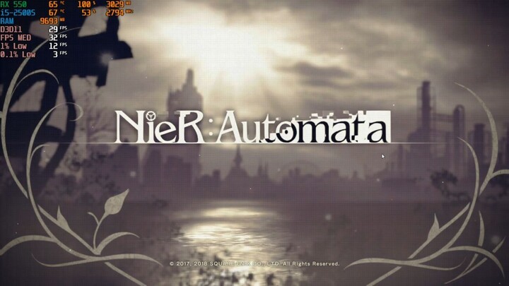 NieR Automata no PC Fraco (i5-2500S, RX 550 4GB, 16GB RAM DDR3)