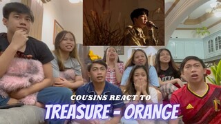 COUSINS REACT TO TREASURE - ‘오렌지 (ORANGE)’ LIVE VIDEO