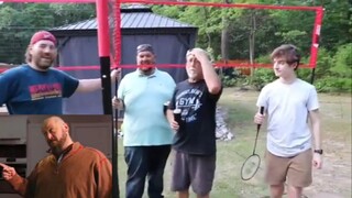 Four Square Badminton! Webber's Reaction