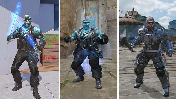 عرض مقارن من المنظور الثالث لمهارات العجوز الأزرق في CFM وCF وCFHD