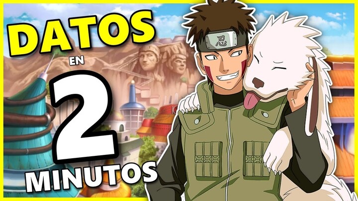 🍥 DATOS Y CURIOSIDADES DE KIBA INUZUKA EN 2 MINUTOS 🕜 NARUTO SHIPPUDEN