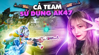 [Free Fire]Thử thách Cả Team chỉ dùng súng AK Và Bất Ngờ Khi Team Ngồi Xe Mình Ngân Bắn|Ngân Kaito