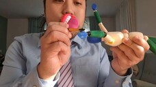 ASMR Plastic Mouth Tongue Lollipop & Painting Wooden Mannequin 🎨