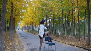 嗨丝小姐姐银杏叶下舞蹈《you're pitiful》美蛙！