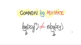 Common log mistake: logb(xy^n) ≠ nlogb(xy)