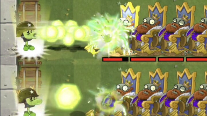Three ultimates of various plants with or without decoration vs. six 20,000 HP kings