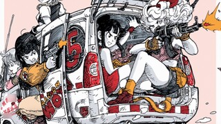 A tribute to the Wuling car in the style of Akira Toriyama