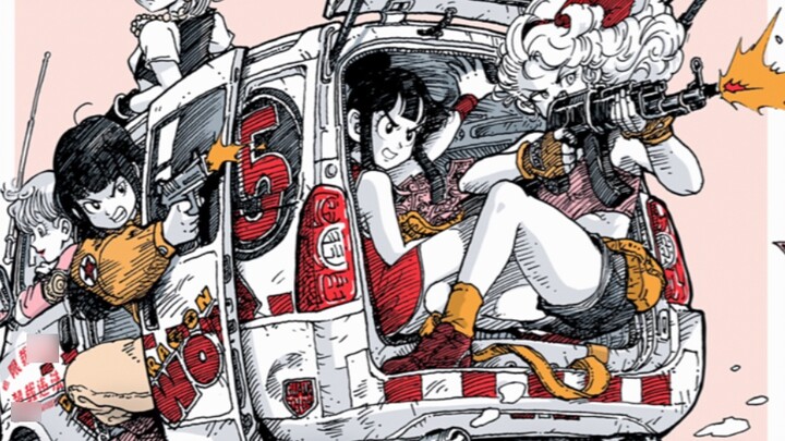 A tribute to the Wuling car in the style of Akira Toriyama