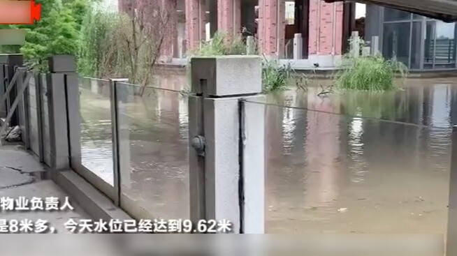 A rare phenomenon occurred in the park after the river surged. The glass fence instantly turned into