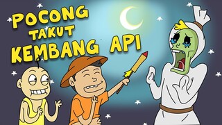 KARTUN HOROR LUCU POCONG TAKUT KEMBANG API