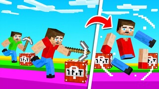 MINECRAFT 1v1v1 TNT LUCKY BLOCK RACE! (vs Friends)