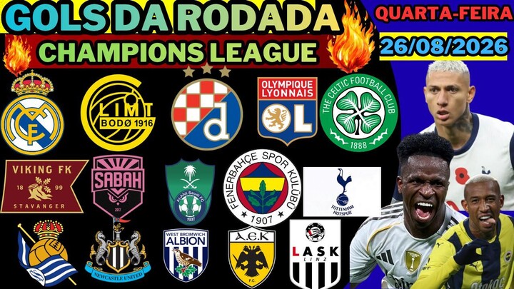 GOLS DA CHAMPIONS LEAGUE E PELA EUROPA PRINCIPAIS CAMPEONATOS QUARTA FEIRA