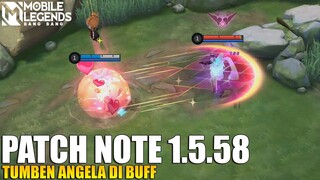 ULTIMATE JOHNSON DI BUFF, ANGELA BUFF, WANWAN BUFF, ARGUS NERF - PATCH NOTE 1.5.58 MOBILE LEGENDS