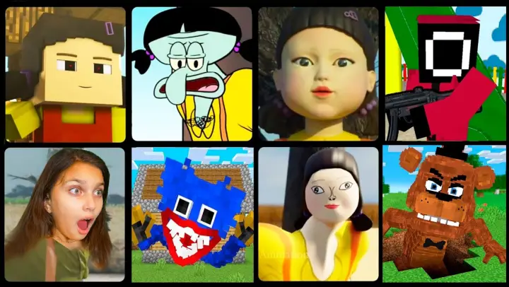 Monster School Hopping Heads Scream Shout Challenge Minecraft Animation Bilibili