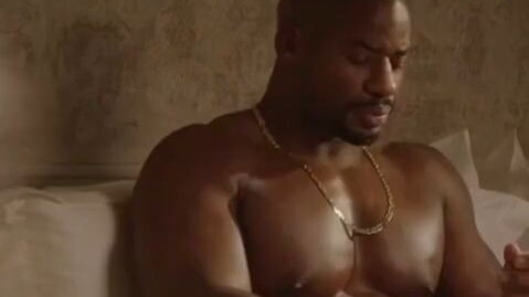 Black Muscle Man Gets Used