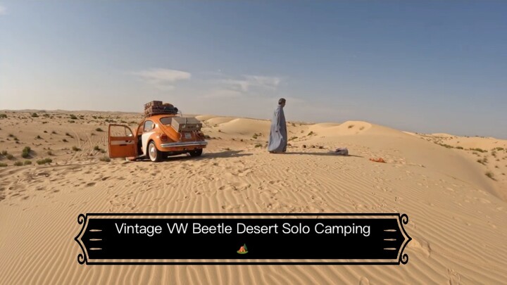 Vintage VW Beetle Desert Solo Camping 🏕️ 经典老爷车沙漠单人露营