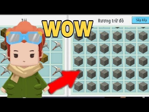 Sinh tồn Mini World Tập 8: Khai thác block đá để xây nhà nông tăng thức ăn