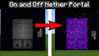 ✓Minecraft: How to Build an On and Off Nether Portal #Shorts