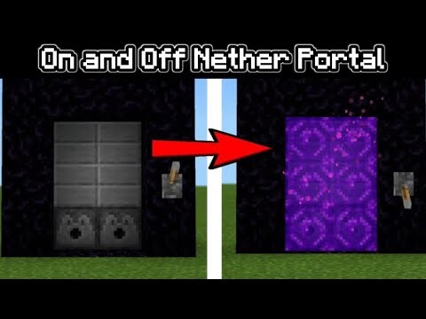 ✓Minecraft: How to Build an On and Off Nether Portal #Shorts