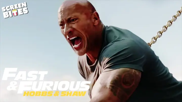 The Rock Going Head-To-Head with a HELICOPTER! | Helicopter VS. Trucks | Hobbs & Shaw | Screen Bites
