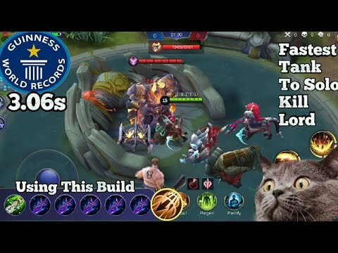 Fastest Tank To Solo Kill Lord (World Record) Mobile Legends